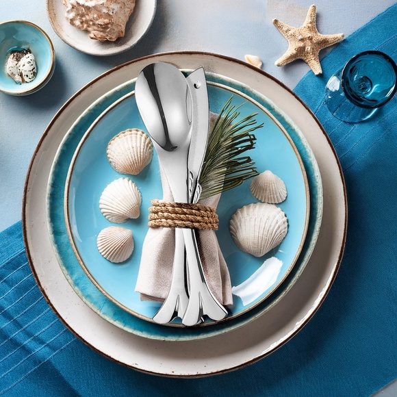 20-Piece Fish Shaped 18/8 Stainless Steel Flatware Set Service for 4 Include Kni - Picture 3 of 7